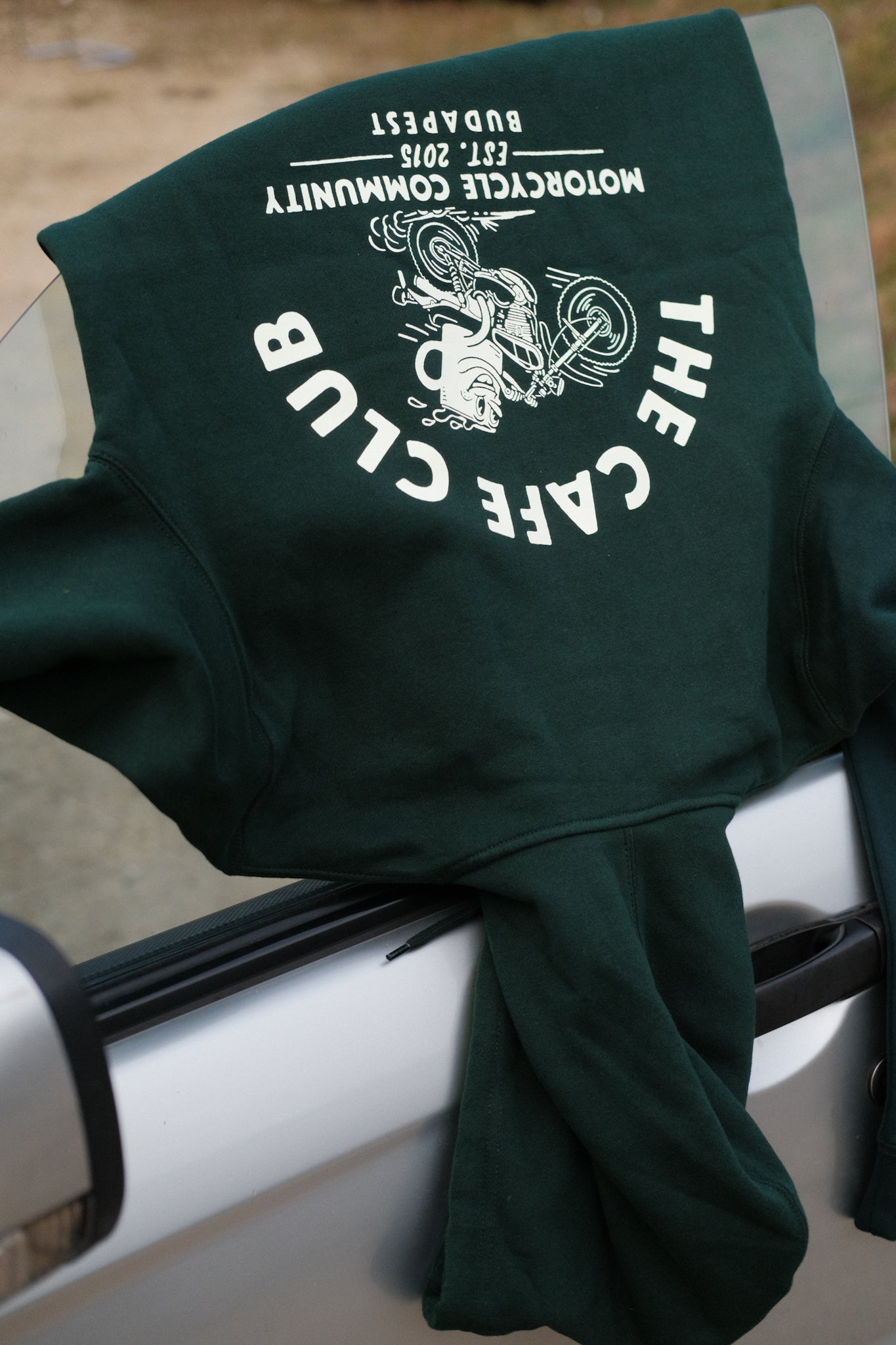 PREORDER - Motorcycle Logo Hoodie Pine Green