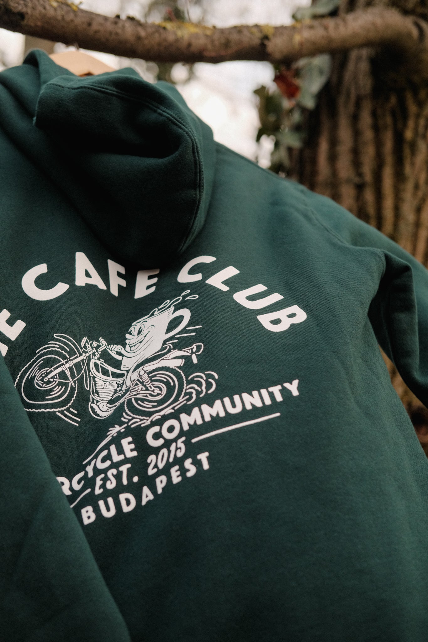 PREORDER - Motorcycle Logo Hoodie Pine Green